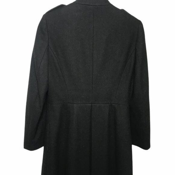 Vintage Marquis Military Black Wool Blend Coat Size L - Picture 4 of 5